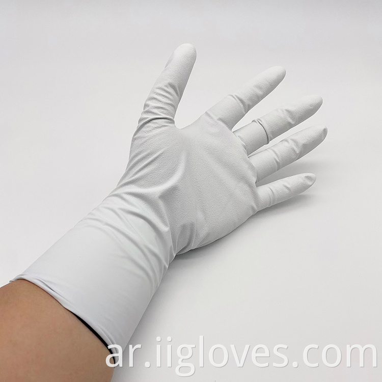 مسحوق 12 بوصات خالية من القفازات النتريل النقية تنظيف يدوي مكياج الجمال الوشم القفازات الصناعية القفازات الصناعية